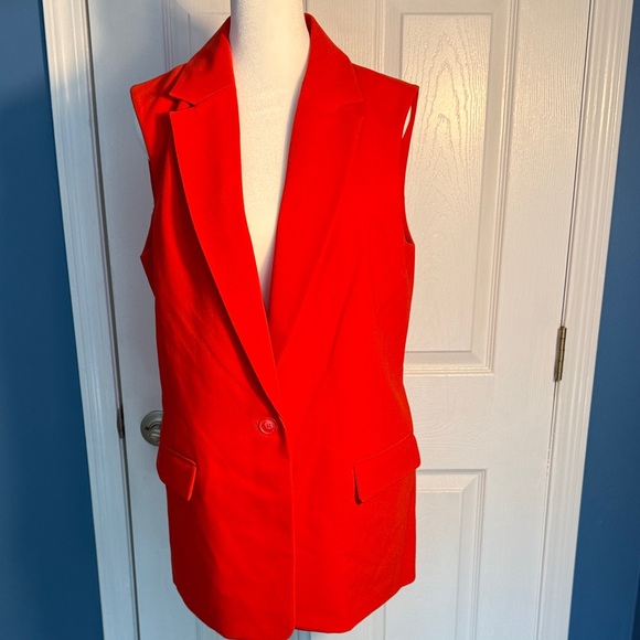 Nine West Jackets & Blazers - Nine West Vibrant Red Sleeveless Vest